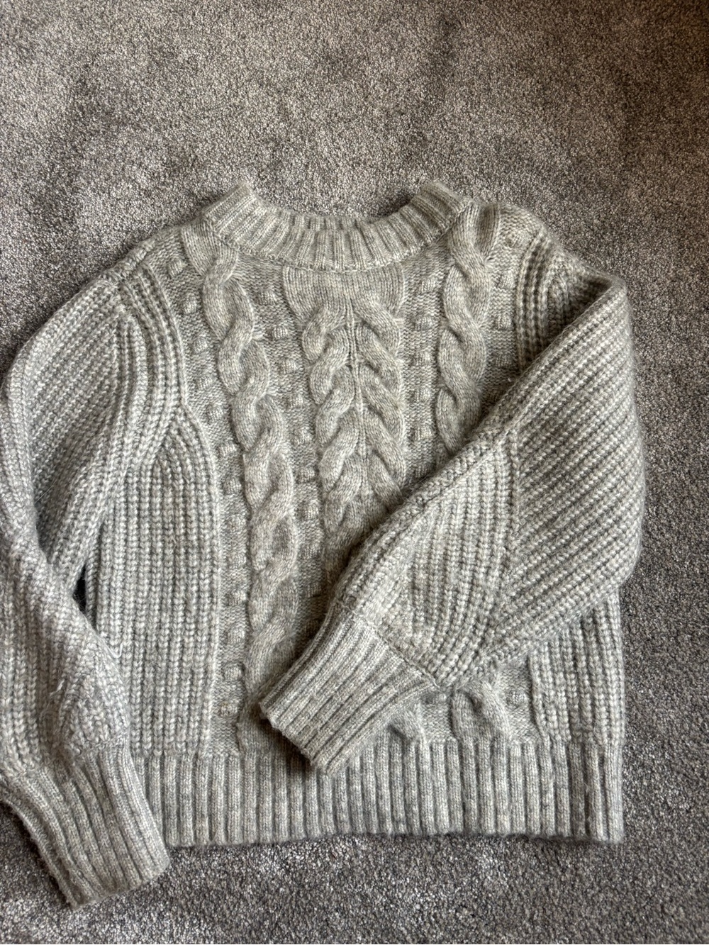 a new day Gray Cable Knit Turtleneck Sweater